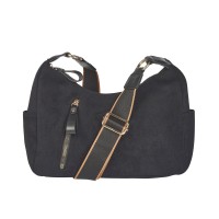 Lorenz  Suedette Finish Grain PU Mid-Sized Top Zip Softly Curved Shoulder Bag with Front Zip & 2 Side Pockets-Sold Out -Awaiting New Stock!!